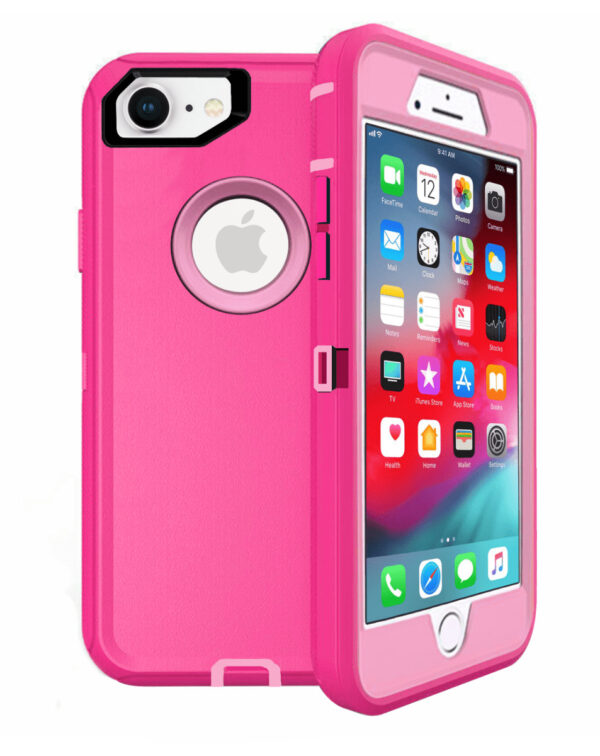 Heavy Duty Case - PINK & PINK for iPhone 7 / 8 (Only Ground Shipping)