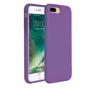 iPhone 7/8 Soft Solid Silicone Case (Full Buttom Cover) - PURPLE