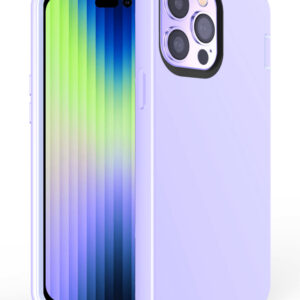 iPhone 15 Pro Silicone Design Heavy Duty Phone Case - PURPLE