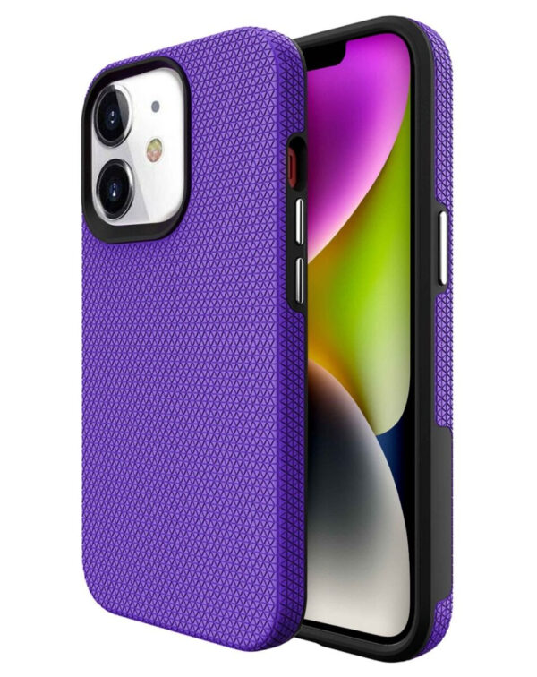 Shock Absorption Protective Dual Layer Case - PURPLE for iPhone 7 / 8 (Only Ground Shipping)