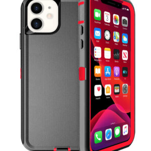 iPhone XR Heavy Duty Case - BLACK & RED