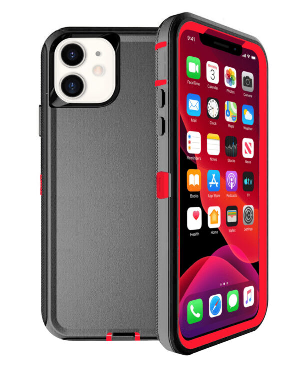 iPhone XR Heavy Duty Case - BLACK & RED