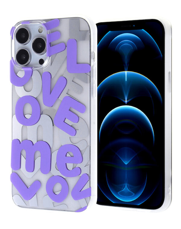 iPhone XR Love Me Printed Clear Case - E5