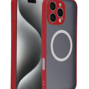 Wireless Charging Protector Matte Case - RED for iPhone 16 Pro