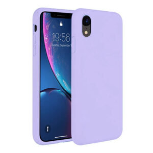 iPhone XR Soft Solid Silicone Case (Full Buttom Cover) - LILAC