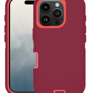 Heavy Duty Case - MAROON & RED for iPhone 16