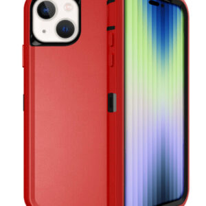 iPhone 15 Heavy Duty Phone Case - RED & BLACK