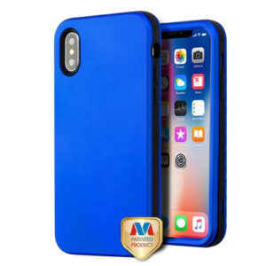 Hybrid Protector Cover [New Improved Design] for Apple iPhone XS/X - Titanium Dark Blue / Black