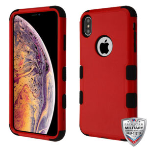 MyBat TUFF Series Case for Apple iPhone XS Max - Natural Red / Black