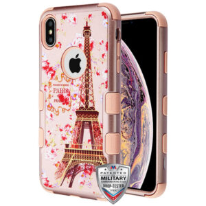 MyBat TUFF Series Case for Apple iPhone XS Max - Paris in Full Bloom Textured Rose Gold / Rose Gold